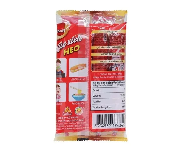 Vissan Xúc Xích Heo Tiệt Trùng